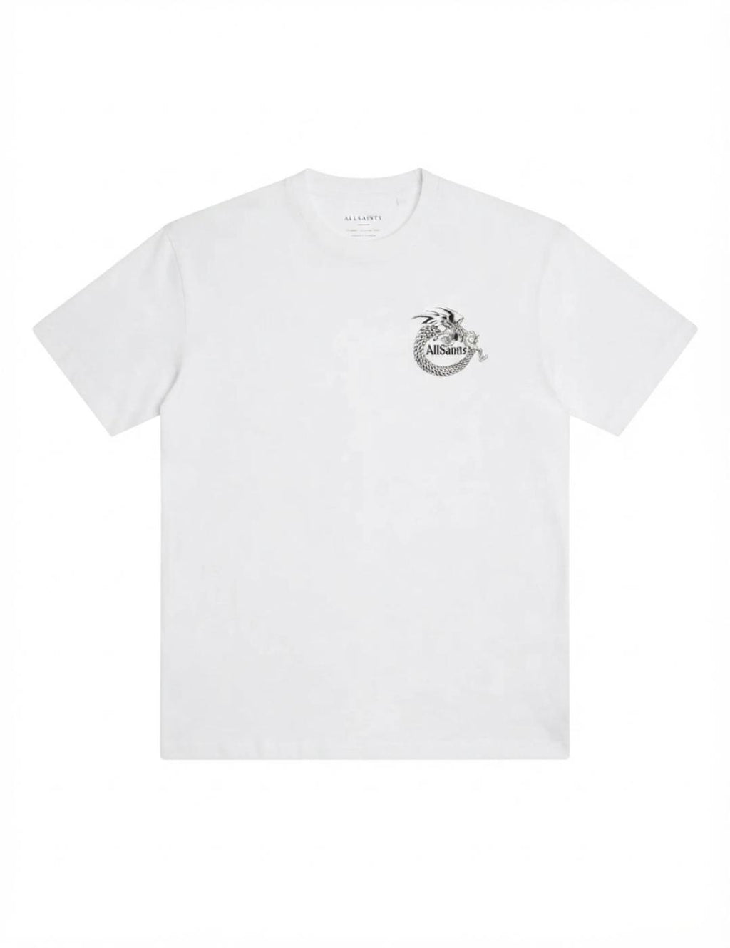 Allsaints Terra Oversized Graphic T-Shirt Optic White - M