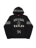 Supreme Rhinestone Eagle Hooded Sweatshirt Black