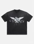 Allsaints Aeterna Short Sleeve Boxy T-Shirt Washed Black - M