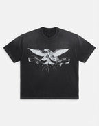 Allsaints Aeterna Short Sleeve Boxy T-Shirt Washed Black - M