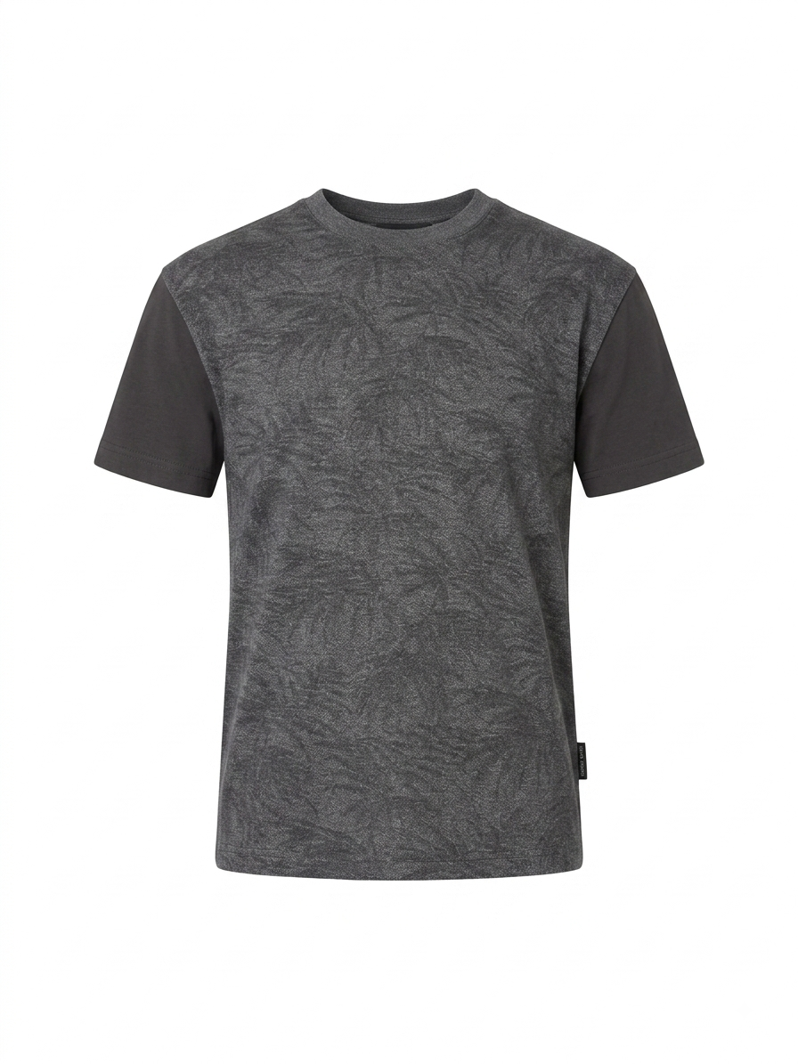 Palm Angels Palm Curved Logo Tee Black/Grey