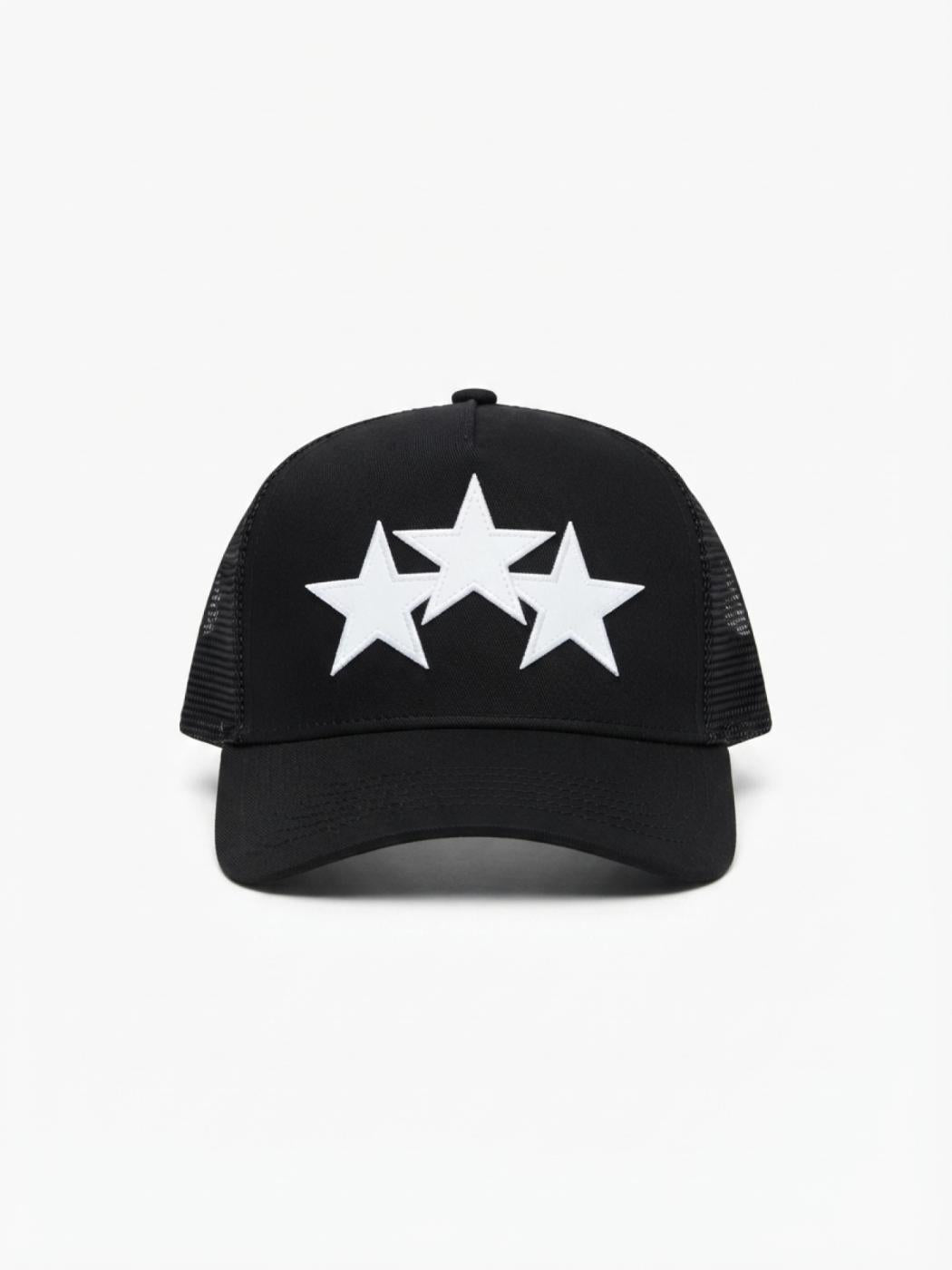 Amiri | Three Star Trucker Hat | Black