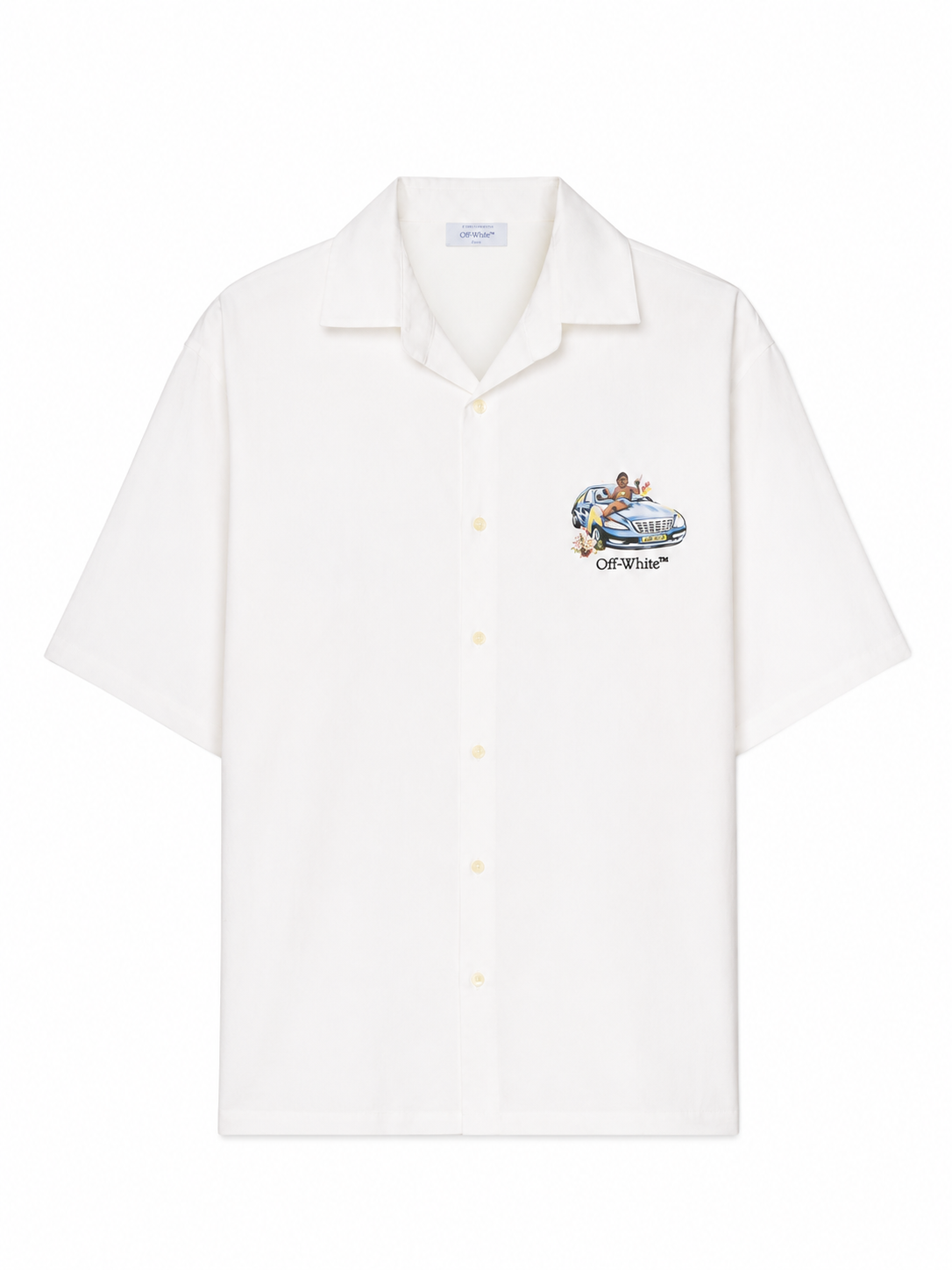 Off-White Fresco Arrow Poplin Bowling Shirt White