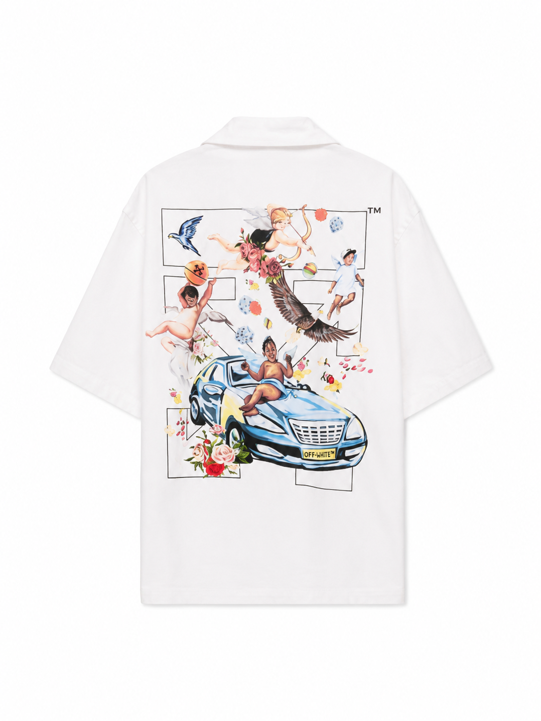 Off-White Fresco Arrow Poplin Bowling Shirt White