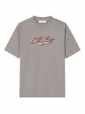 Off-White Men's X AC Milan Graphic Print Cotton Grey