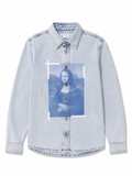 Off-White Monalisa Denim Shirt Bleach Blue/Blue