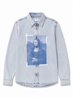 Off-White Monalisa Denim Shirt Bleach Blue/Blue