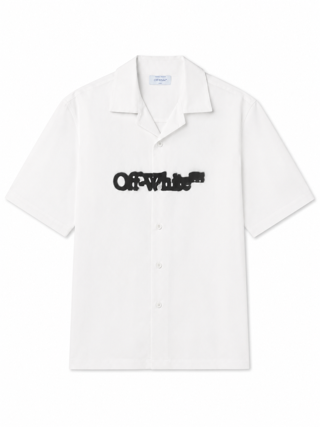 Off-White Spray Arrow Poplin Bowling Shirt White/Black