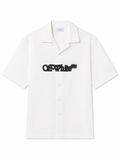 Off-White Spray Arrow Bowling Shirt in WHITE