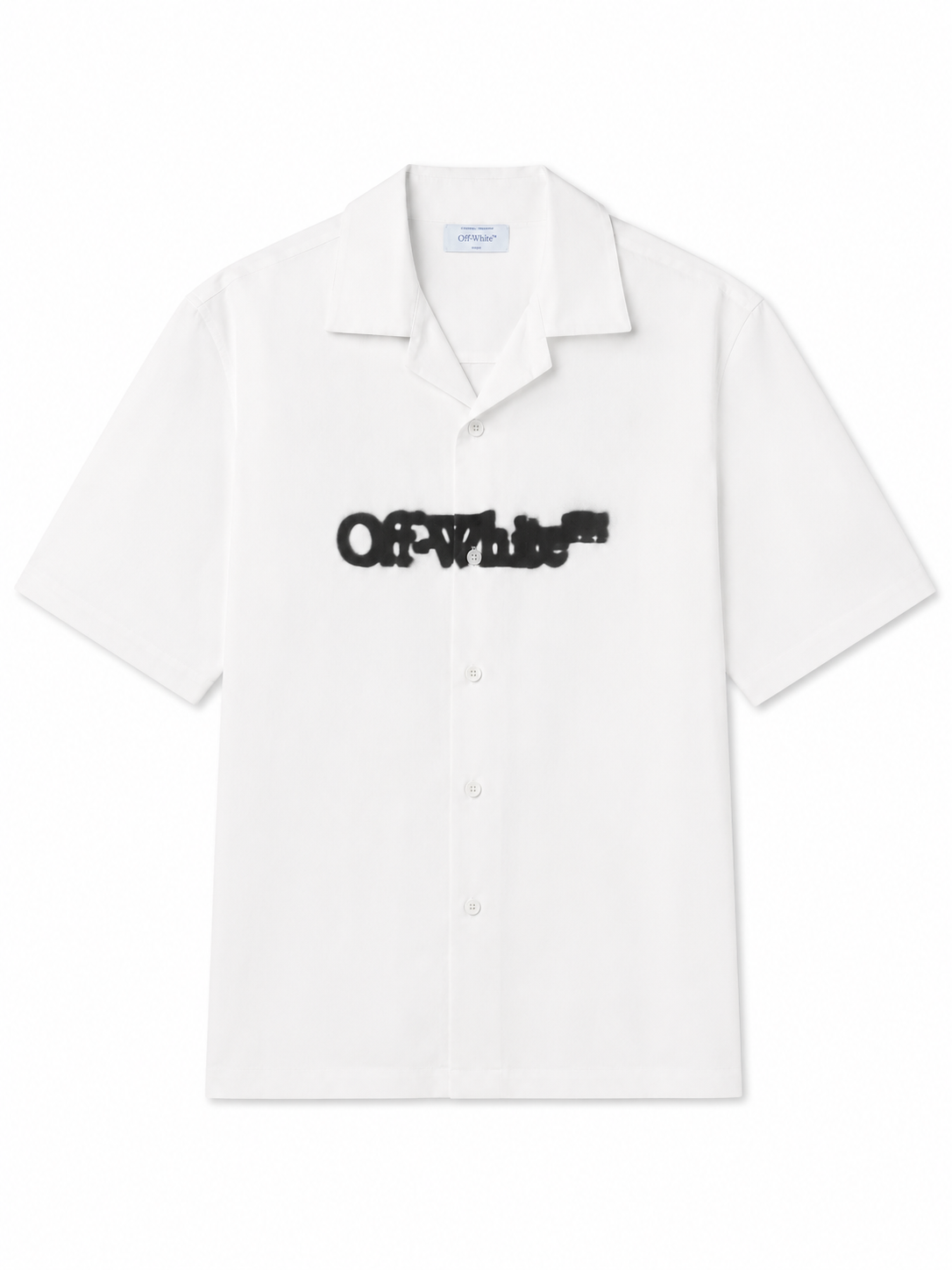 Off-White Spray Arrow Poplin Bowling Shirt White/Black