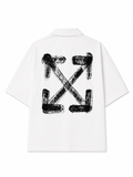 Off-White Spray Arrow Poplin Bowling Shirt White/Black