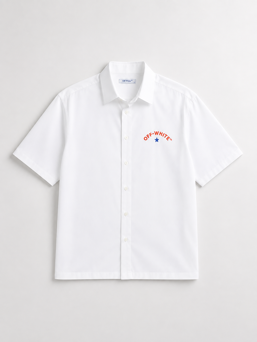 Off-White Star Arrow Popl Bowling Shirt White