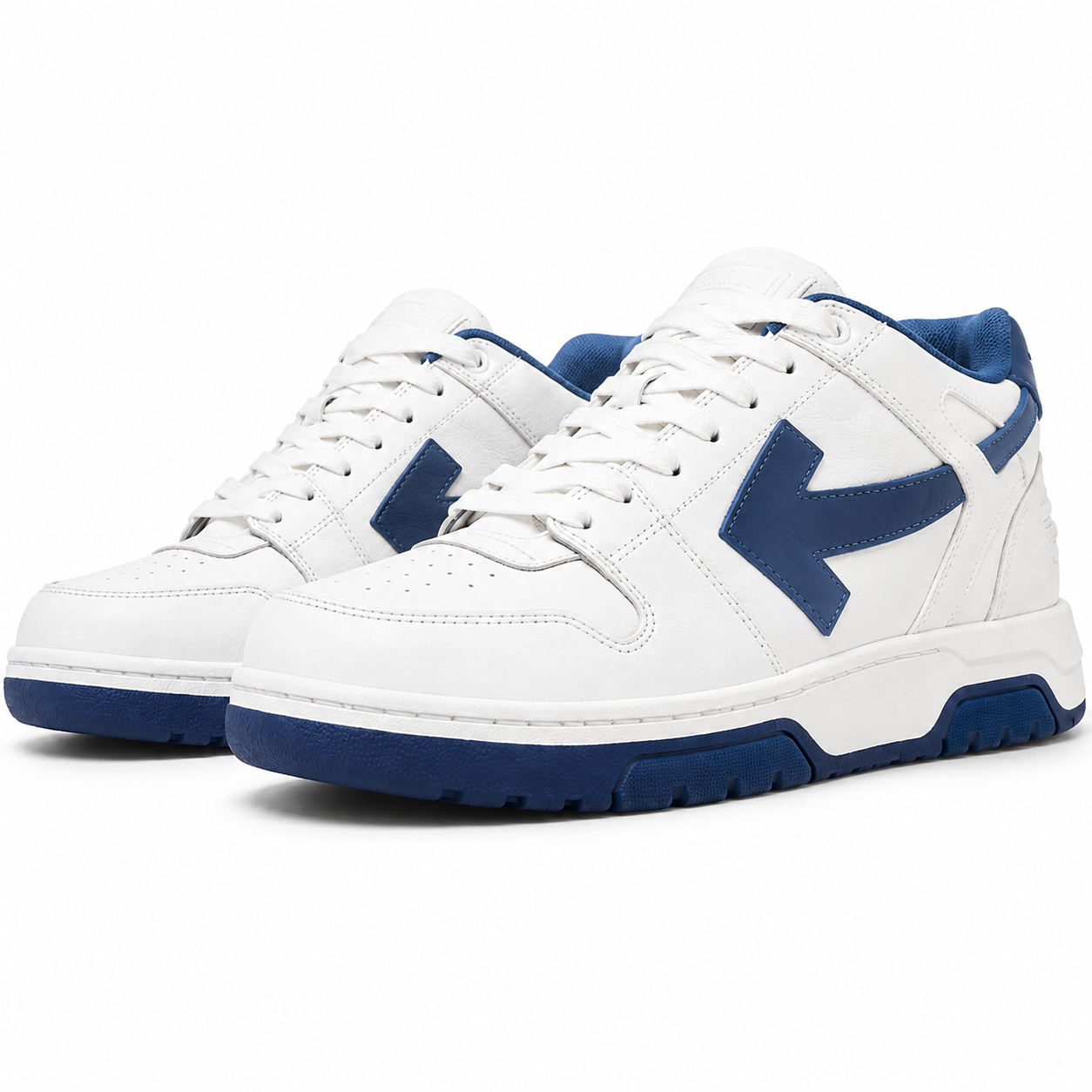 AL - Off-White Out Of Office Mid Top Navy Blue/White