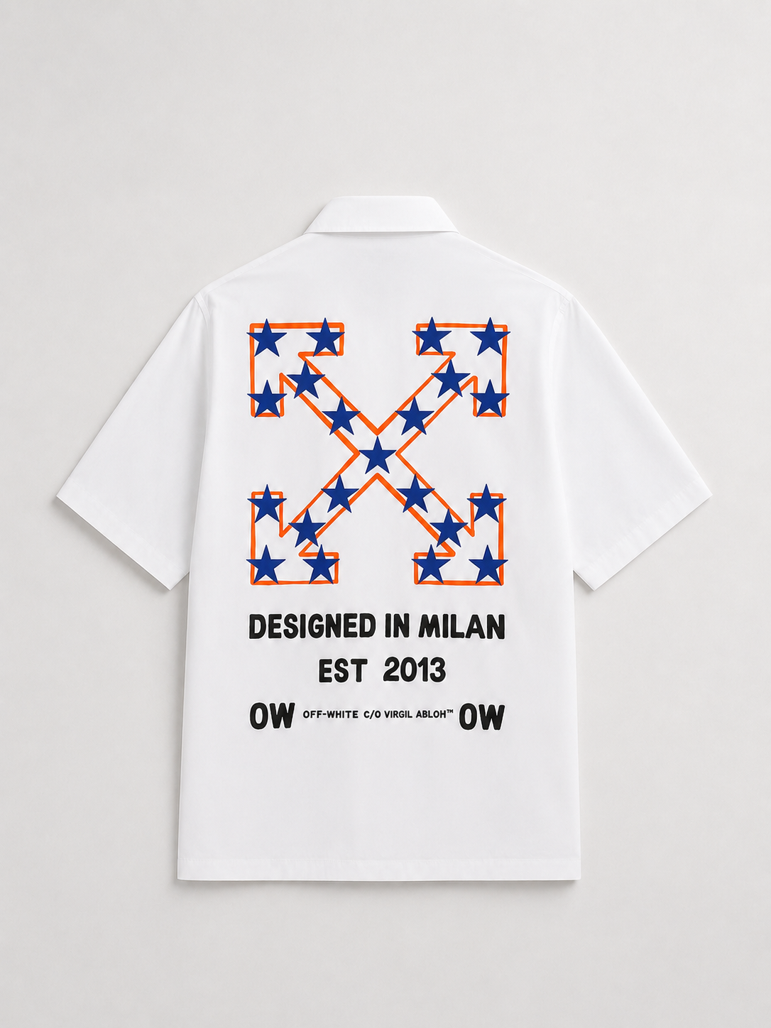 Off-White Star Arrow Popl Bowling Shirt White/Multicolor XXL