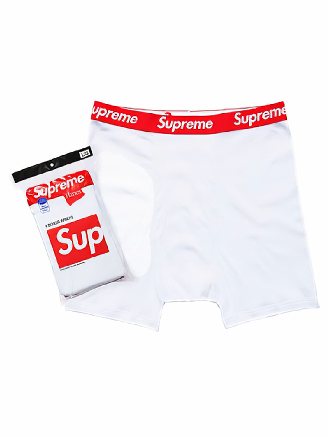 Supreme Boxer / Hanes Boxer Brief Pack x 4 White