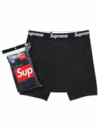 Supreme Boxer / Hanes Briefs Pack x 4 Black