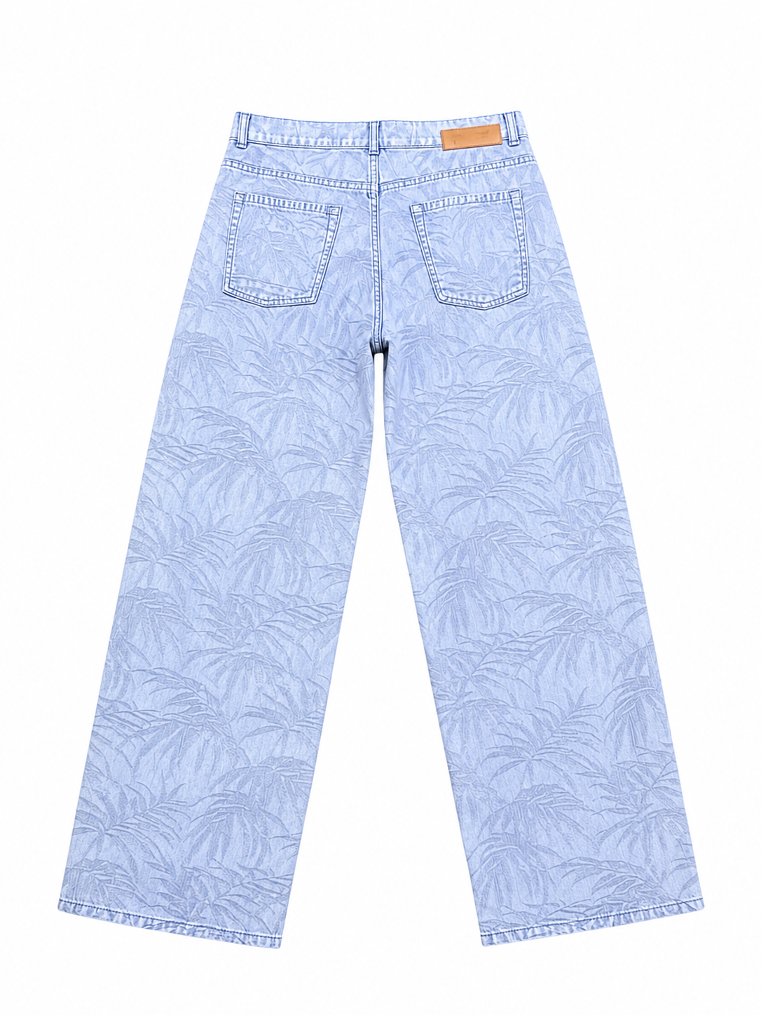 Palm Angels Jacquard Straight 5 PKT Light Blue