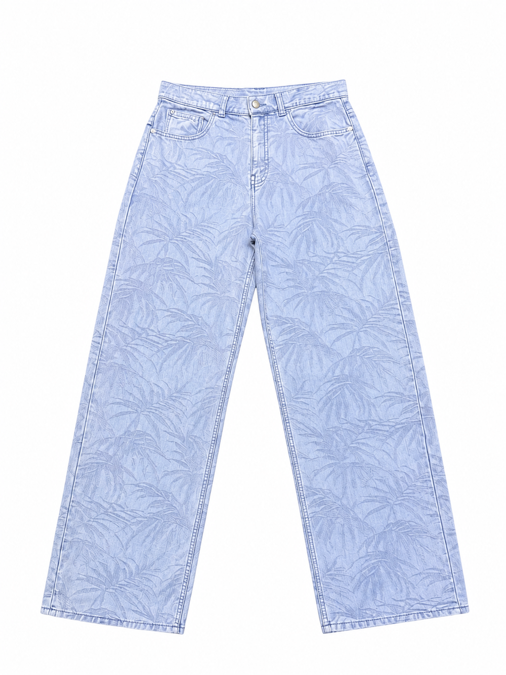 Palm Angels Jacquard Straight 5 PKT Light Blue