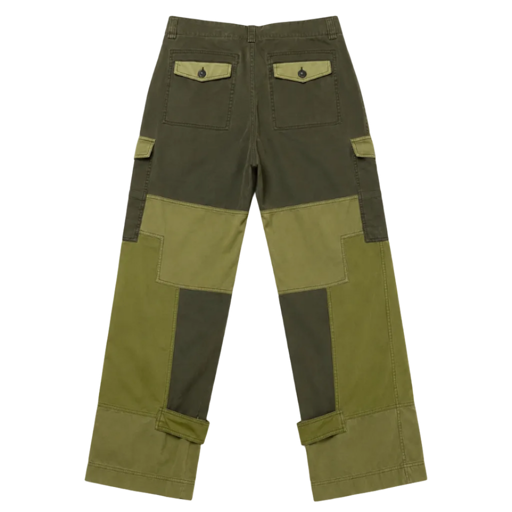Palm Angels Panelled Cargo Pants Military Green