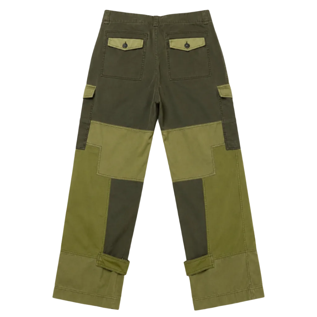 Palm Angels Panelled Cargo Pants Military Green