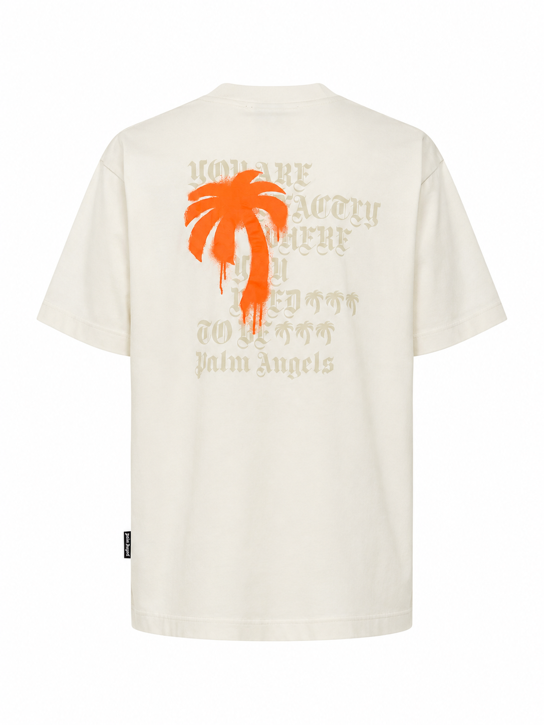 Palm Angels Statement Monogram Tee White/Orange