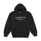 Supreme Classic Logo Hooded Sweatshirt Black