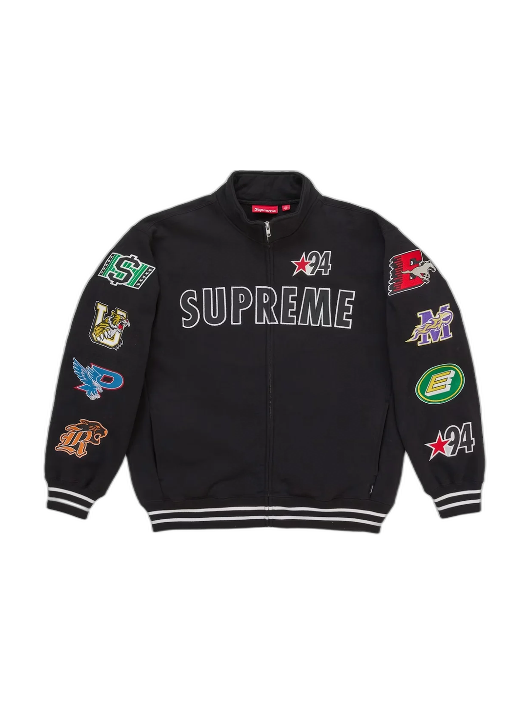 Supreme Mascots Zip Up Sweatshirt Black