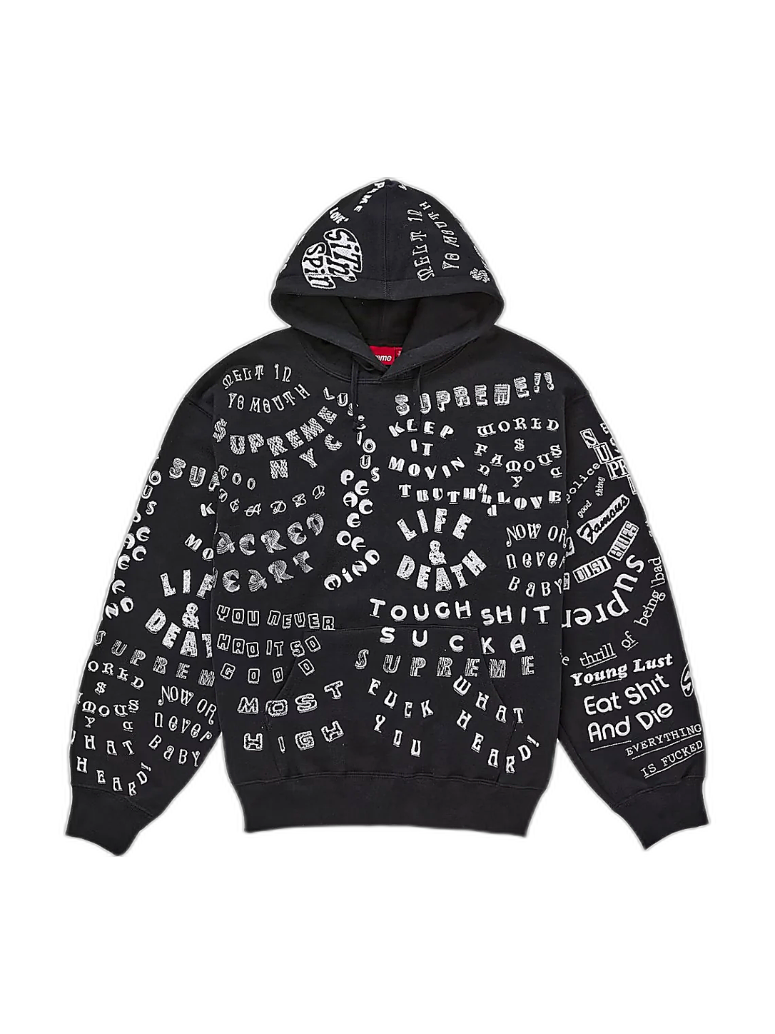 Supreme Too Deadly Hooded Sweatshirt Black