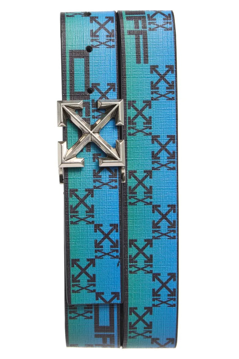 Off-White Allover Arrow Belt Blue/Green