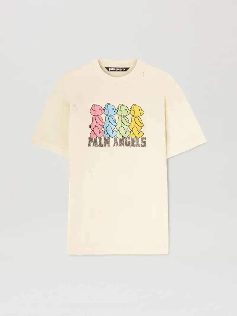 Palm Angels Crossroads Bears Tee Ivory/Multicolor