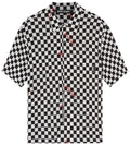Palm Angels Damier Print Bowling Shirt Black/White