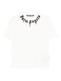 Palm Angels Neck Logo Tee White