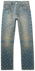 Amiri Bandana Jacquard Straight Jean Indigo