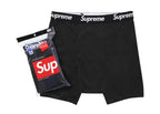Supreme Boxer / Hanes Briefs Pack x 4 Black