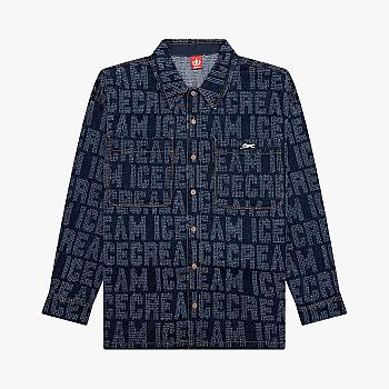 Icecream Oversized Echo Long-Sleeve Shirt Blue Moon