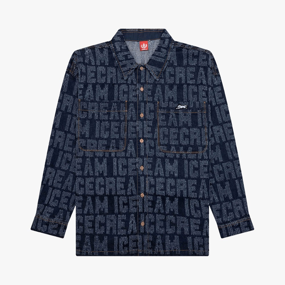 Icecream Oversized Echo Long-Sleeve Shirt Blue Moon