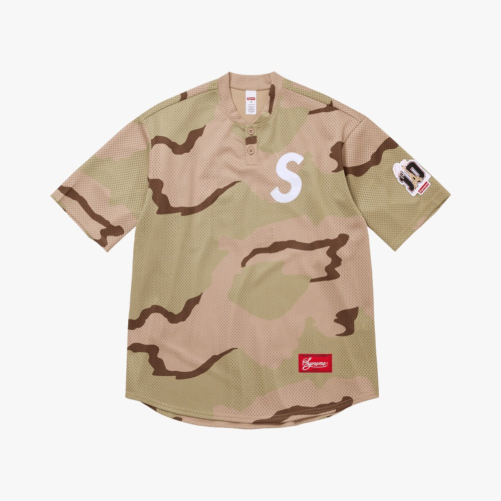 Supreme Shop S Logo Henley Paris Desert Camo