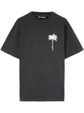 Palm Angels Palm tree-print cotton T-shirt Black