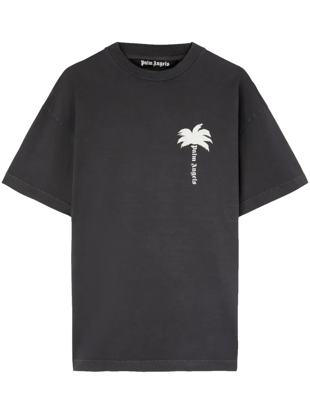 Palm Angels Palm tree-print cotton T-shirt Black