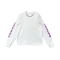 Chrome Hearts Neck Letters Logo Long Sleeve T-Shirt White/Purple