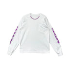 Chrome Hearts Neck Letters Logo Long Sleeve T-Shirt White/Purple