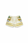 Amiri Rum Label Swim Trunks Alabaster