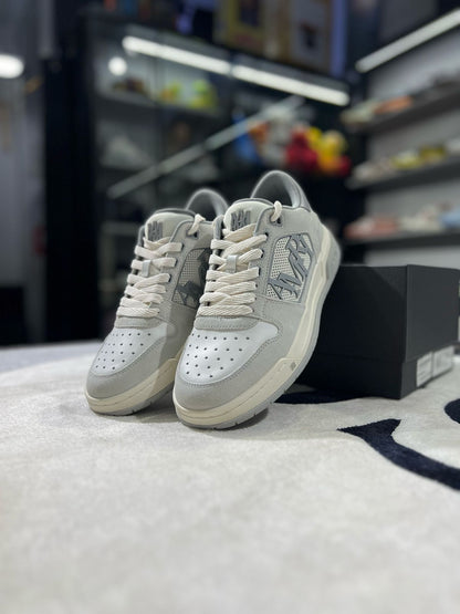 AMIRI Gray & White Suede  Classic Low Sneakers