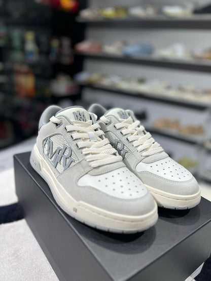 AMIRI Gray & White Suede  Classic Low Sneakers