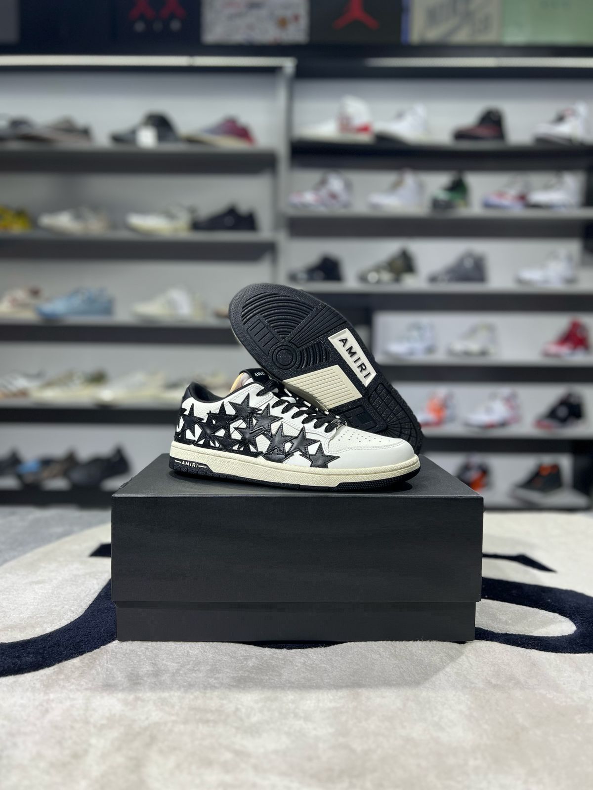 AMIRI Stars Low Top White Black