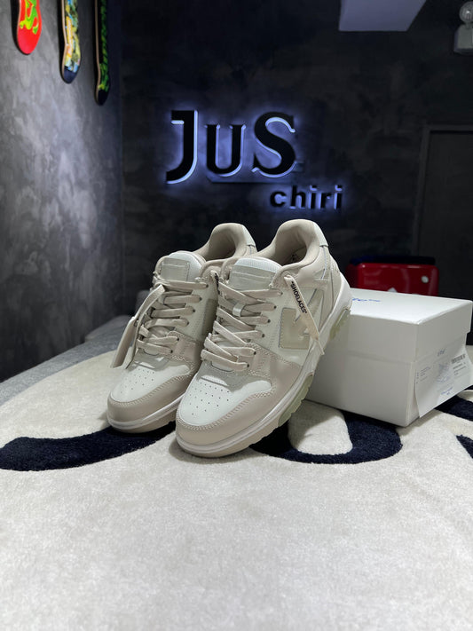 OFF-WHITE Out Of Office OOO Low Tops Beige