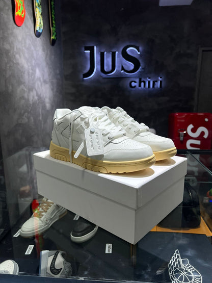 OFF-WHITE Out Of Office OOO Low Tops White Yellow