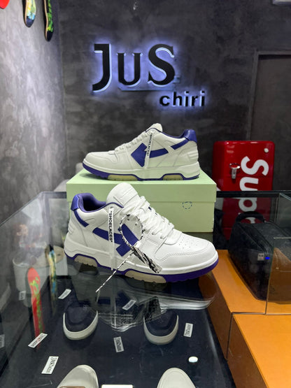 OFF-WHITE Out Of Office "OOO"  Low Tops White Purple White