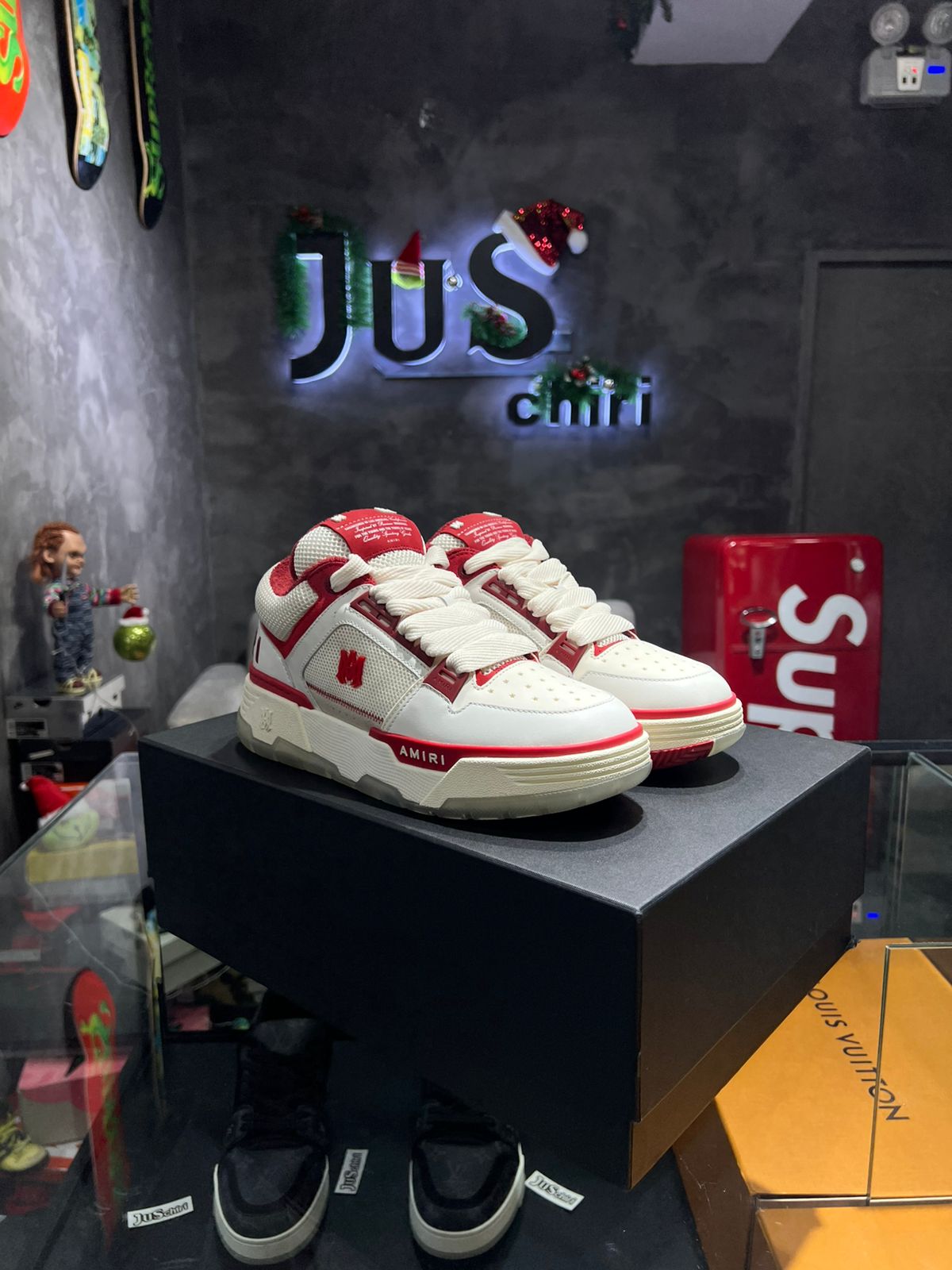 AMIRI White & Red MA-1  Sneakers