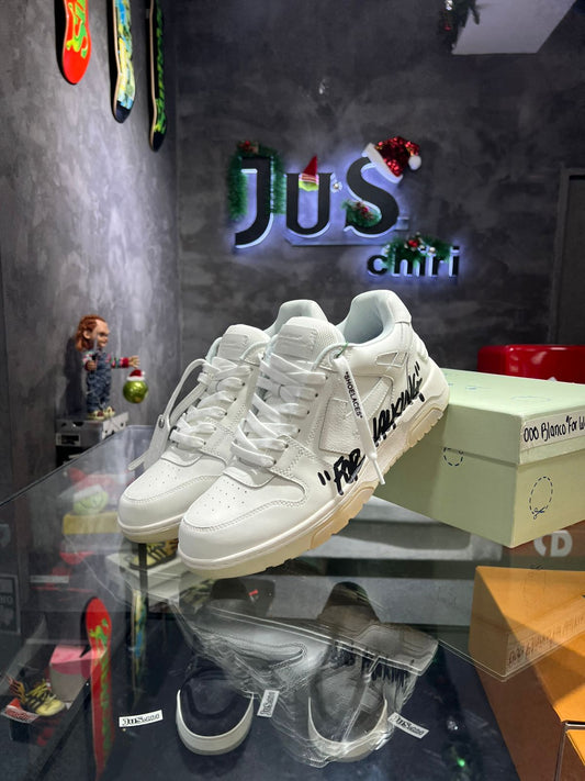OFF-WHITE Out Of Office OOO Low Tops For Walking White Black